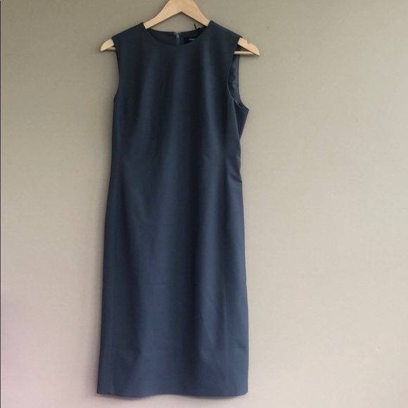 NEW • Theory • Eano Wool Shift Dress 6 / 12 Gray - Picture 3 of 5